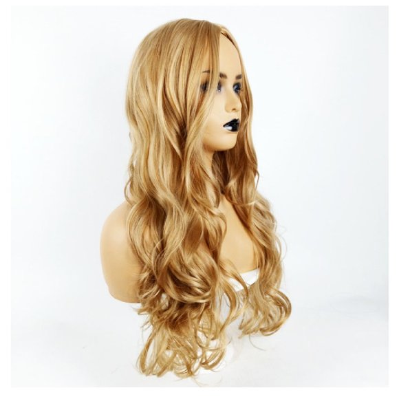 Long Wavy Golden Blonde Hair Wig - Back Length - Picture 2 of 4